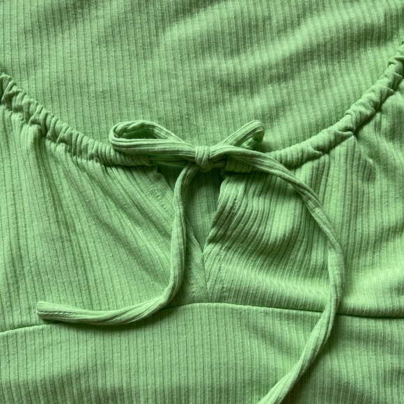 GREEN PACSUN TIE CROP TOP - Picture 2 of 4